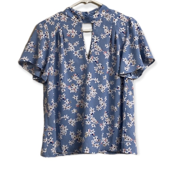 Blue Floral Sienna Sky Blouse - Picture 3 of 11